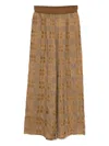 Uma Wang Elasticated Waistband Checked Trousers In Brown