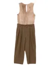 Uma Wang Pleated Cropped Trousers In Brown