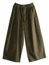 Uma Wang Elastic Waist Casual Pants In Green