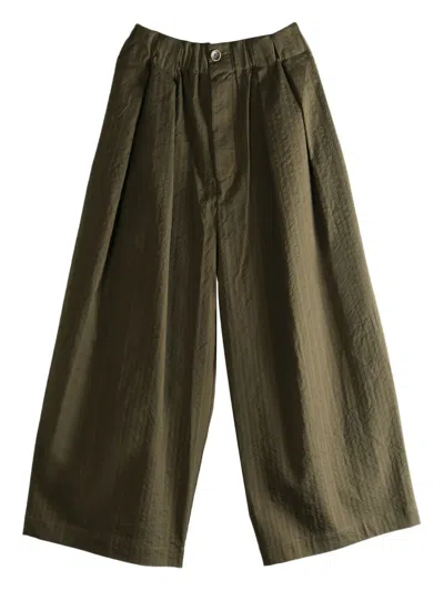 UMA WANG PLEATED CROPPED TROUSERS