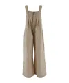 Uma Wang Pleated Overalls In Nude