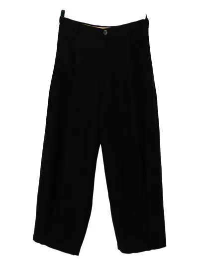 Uma Wang Pleated Pocket-detail Trousers In Black