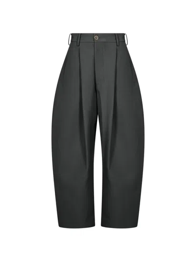 Uma Wang Pleated Tapered Trousers In Multi