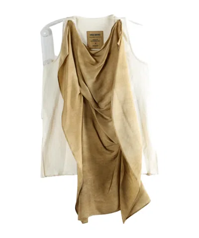 Uma Wang Draped Taylor Top In Brown