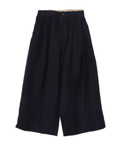 Uma Wang Pleated Trousers In Black