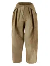 Uma Wang Pleated Casual Pants In Neutrals