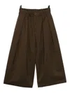 Uma Wang Pleated Wide-leg Trousers In Brown