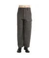 Uma Wang Man Pants Charcoal Size Xl Virgin Wool In Black