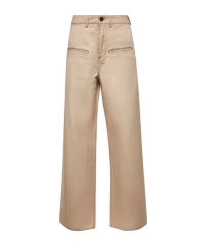 Uma Wang Beige Cotton Denim Ball Jeans In Nude