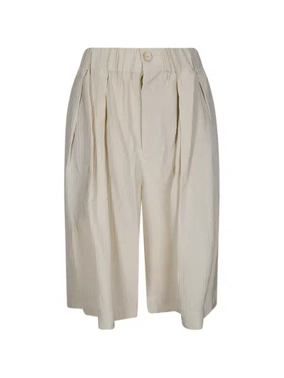 Uma Wang Poela Chevron-pattern Trousers In Neutral
