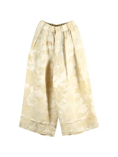 Uma Wang Poetic Cropped Trousers In Neutral