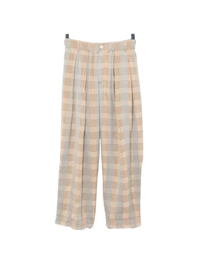 Uma Wang Poetic Plaid Trousers In Multi