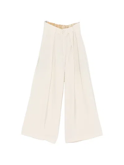 Uma Wang Poetic Pleated Trousers In Neutral
