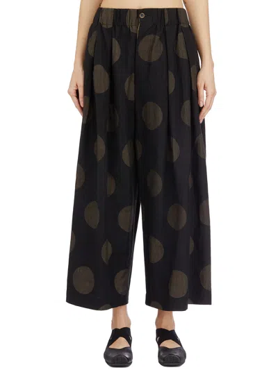 Uma Wang Poetic Polka Dot Pants In Black