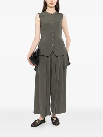 Uma Wang Poetic Trousers In Green