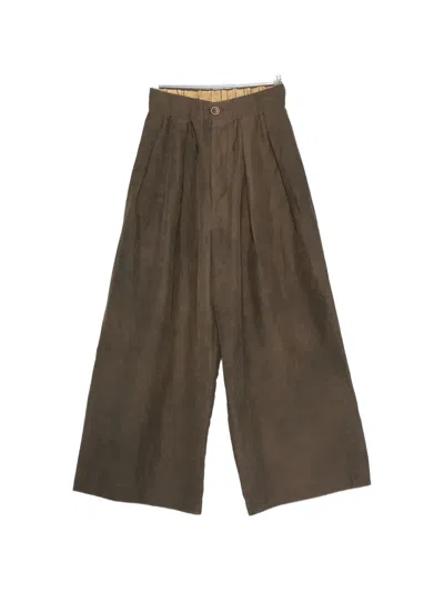 Uma Wang Poetic Wide-leg Trousers In Brown