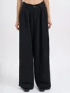 Uma Wang Polina Linen And Wool Trousers In Black