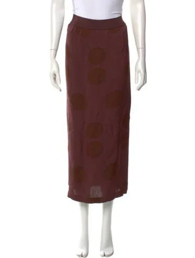 Pre-owned Uma Wang Polka Dot Print Midi Length Skirt In Brown