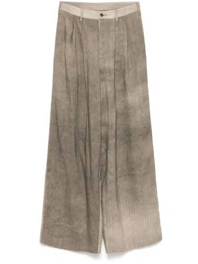 Uma Wang Polky Trousers In Grey