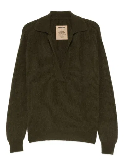Uma Wang V-neck Sweater In Green