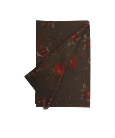 Uma Wang Pomegranate Pattern Scarf In Black