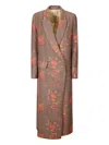 Uma Wang Pomegranate-print Double-breasted Coat In Multi