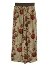 Uma Wang Pomegranate-print Elastic-waist Trousers In Brown