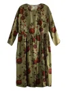 Uma Wang Pomegranate-print Midi Dress In Green