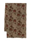 Uma Wang Pomegranate-print Wool Scarf In Brown