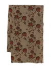 Uma Wang Pomegranate-print Wool Scarf In Green