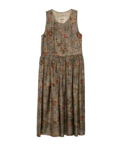 Uma Wang Print Dress In Brown