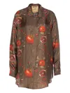 Uma Wang Floral Print Long Sleeve Relaxed Top