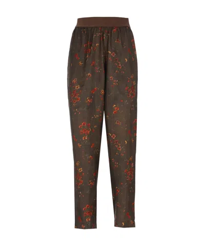 Uma Wang Printed Casual Pants In Brown