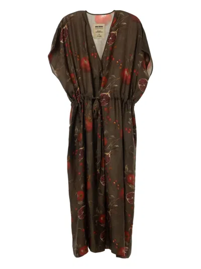 UMA WANG PRINTED DRAWSTRING DRESS