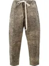 Uma Wang Printed Drawstring Trousers In Multi
