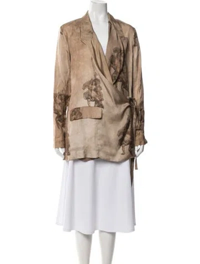 Pre-owned Uma Wang Printed Jacket In Neutral