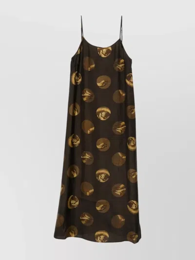 UMA WANG PRINTED MAXI DRESS SLEEVELESS DESIGN