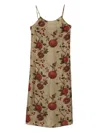 Uma Wang Pomegranate Print Slip Style Midi Dress In Multi