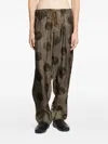 Uma Wang Drawstring Casual Pants In Green