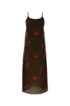 Uma Wang Printed Viscose And Cupro Anaya Dress In Multi