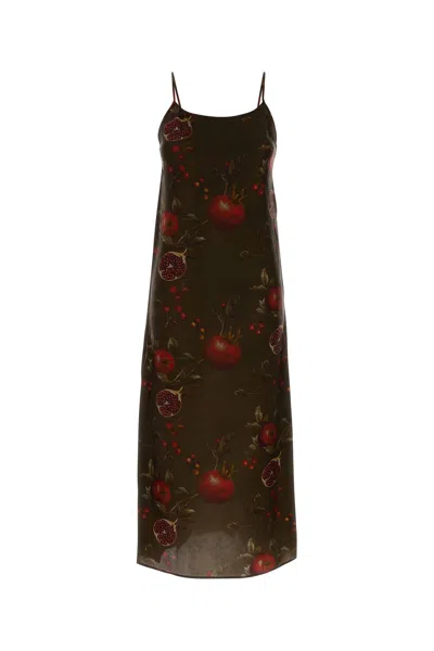 UMA WANG UMA WANG PRINTED VISCOSE AND CUPRO ANAYA DRESS