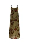 Uma Wang Printed Viscose And Cupro Anaya Dress In White