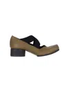 Uma Wang Square-toe Suede Ballerina Shoes In Green