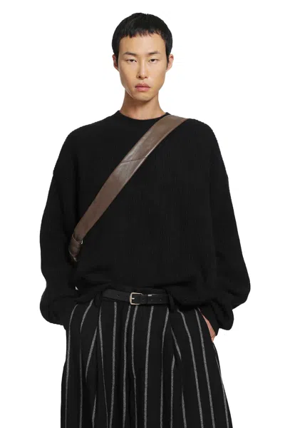 Uma Wang Raccoon Sweater In Black
