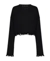 Uma Wang Cropped Ribbed Knitwear Top With Long Sleeves