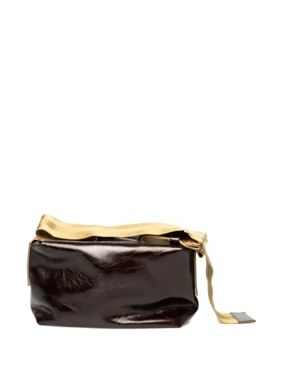 Uma Wang Rectangle Shoulder Bag In Brown