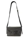 Uma Wang Rectangular Shoulder Bag In Textured Carbon Fiber In Black