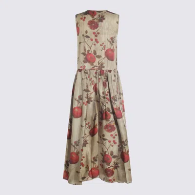 UMA WANG RED AND GREEN VISCOSE ARDAL DRESS