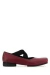 Uma Wang Red Leather Flats In Red