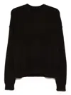 Uma Wang Ribbed Crew-neck Sweater In Black